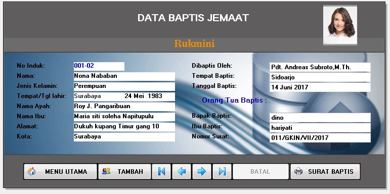 Aplikasi Database Gereja